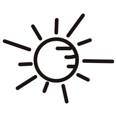 Isolated sun sketch icon Vector