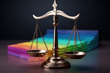 Symbolic Image Of Justice And Equality For Lgbtq Community
