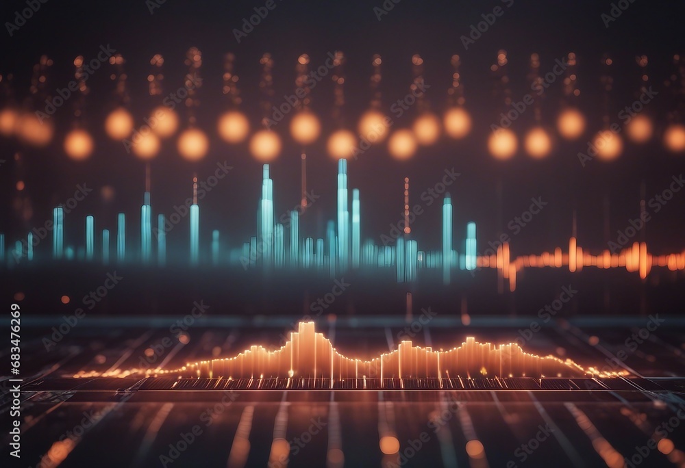 Poster graphical representation of the amplitude of different sound frequencies