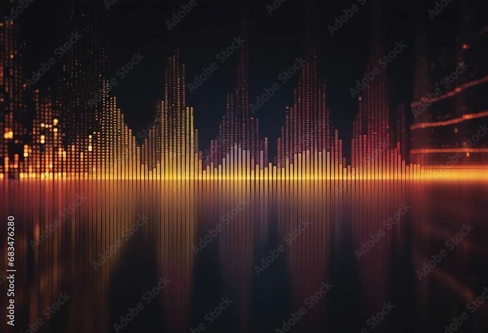 Poster graphical representation of the amplitude of different sound frequencies