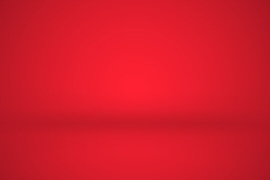 Empty red background with effect studio room