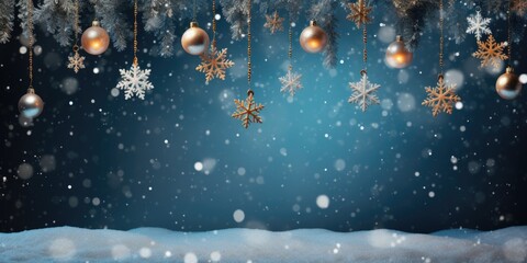 Christmas decoration for winter holidays - obrazy, fototapety, plakaty