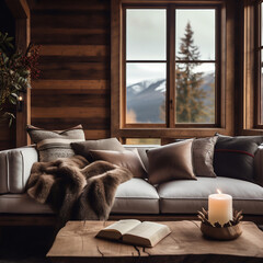 Interior Design photography | Architecture | Wooden Cabin | Cozy Wood interior | Warm colors | Livingroom 