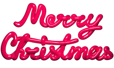 3d text MERRY CHRISTMAS 