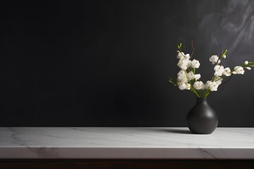 Fototapeta na wymiar a modern minimalist empty marble surface tabletop showcase countertop background