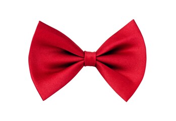 Red Bow Tie, Red ribbon bow isolation on white background