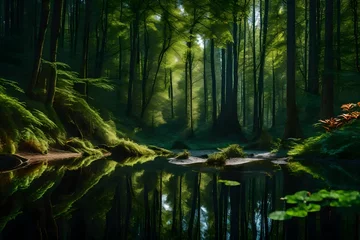 Foto op Plexiglas bamboo forest © Saad