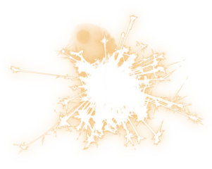 Glowing light sparkles on transparent background
