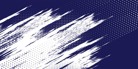 Dots halftone white and blue color pattern gradient grunge texture background. Dots pop art comics sport style vector grunge blue and white dots halftone modern background  © VIRAL