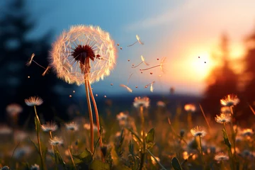  vibrant whimsical and transient nature of a dandelion releasing its seeds into the wind, symbolizing both the fragility and resilience of life's cycles © Elsa