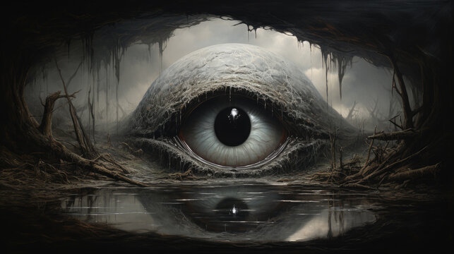Enigmatic Gaze, Reflections of the Self, Generative AI
