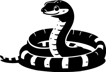 Fototapeta premium Malayan Krait snake icon 4