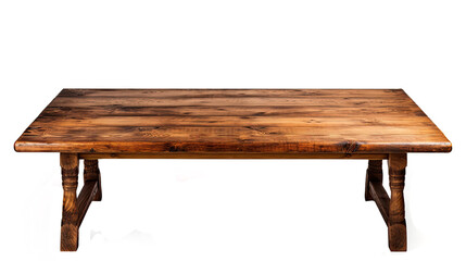 Wooden table. Isolated on Transparent background.