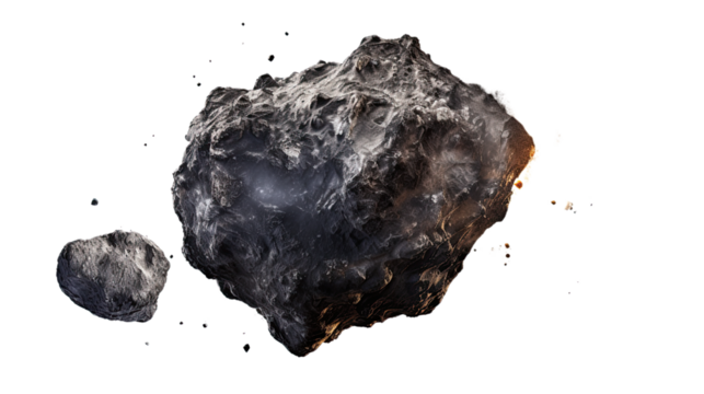 Asteroid. Isolated on Transparent background.