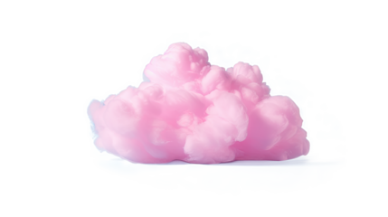 Pink cloud. Isolated on Transparent background.