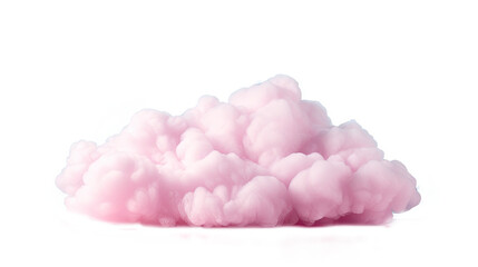 Pink cloud. Isolated on Transparent background.