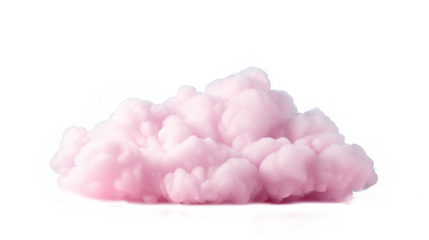 Pink cloud. Isolated on Transparent background.