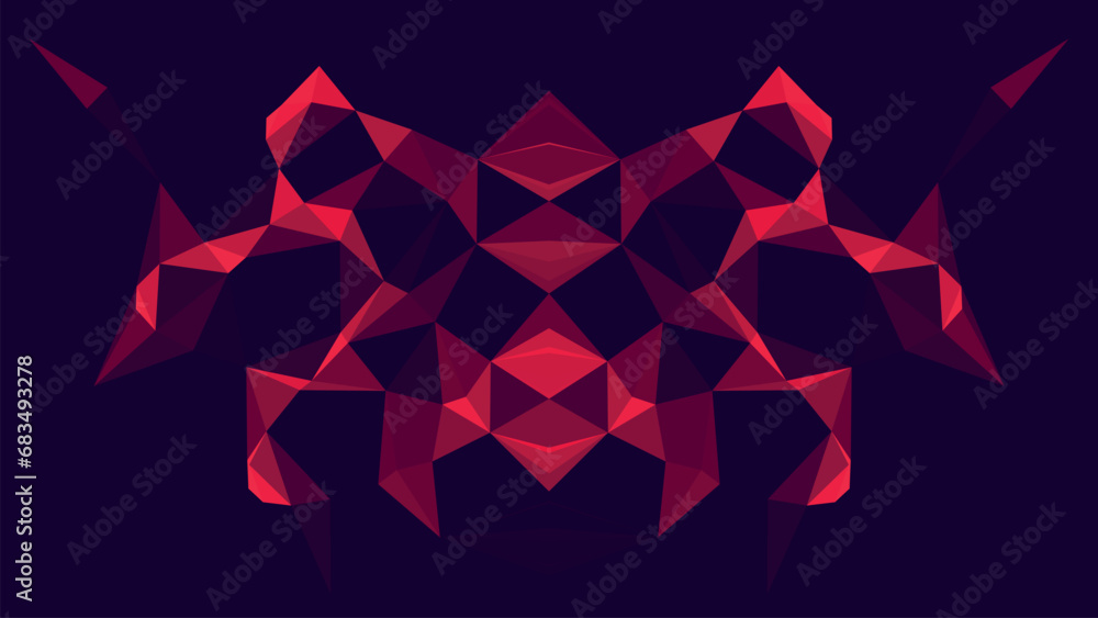 Aufkleber network connection structure. futuristic background made of triangles. connecting dots and lines. ab