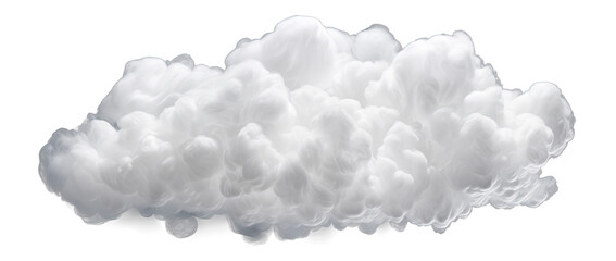 White cloud. Isolated on Transparent background.