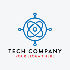 tech store company logo design vector