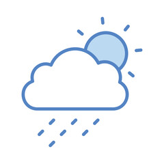 Rainy Day icon isolate white background vector stock illustration