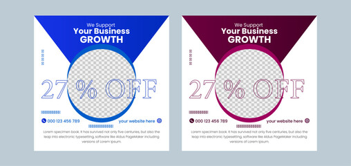 Social media post design for BUSINESSES 
