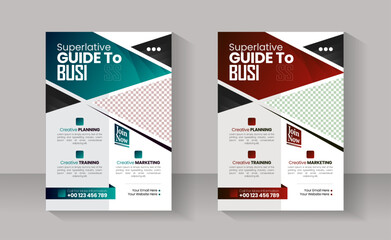 Professional standard  unique corporate business flyer design template