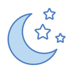 Moon icon isolate white background vector stock illustration