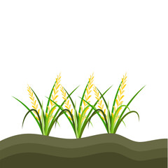 Rice Plant Agriculture Vector Design. Rice Plant Design Element. Rice Plant Single Icon. Rice Plant Illustration Svg File