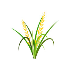 Rice Plant Agriculture Vector Design. Rice Plant Design Element. Rice Plant Single Icon. Rice Plant Illustration Svg File