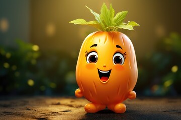 Adorable & Cute Carrot Playful Vegetable Character Toy Brings Happiness