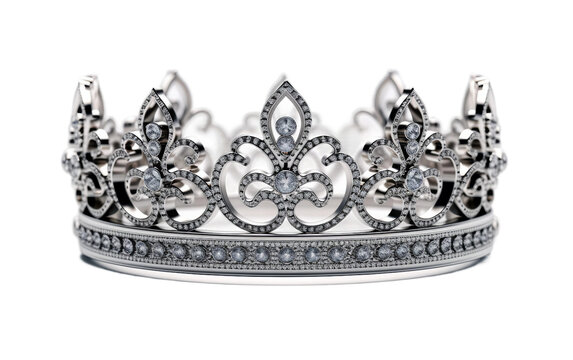 Silver Crown Isolated Background