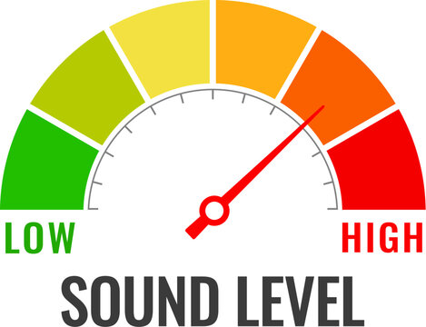Sound level meter, vector chart design