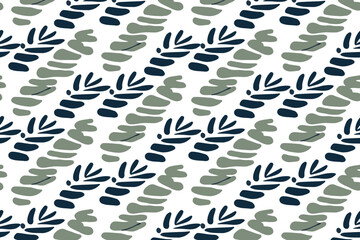 Natural hand drawn khaki seamless pattern. drawing with abstract shapes, strokes. Simple illustrated modern style. Vector art banner ot seamless pattern.