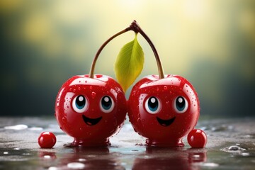 Adorable & Cute Cherry Playful Fruit Character Toy Brings Happiness