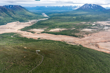 Robert F. Griggs Visitor Center at Valley of Ten Thousand Smokes in Katmai National Park, Alaska....