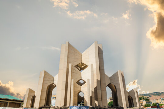 The Tomb of poets in sunset light, Tabriz, Iran. Landmark in the city of Tabriz, Iran 