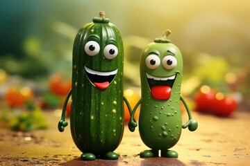 Adorable & Cute Cucumber Pickle Playful Vegetable Character Toy Brings Happiness