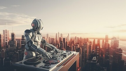 A robot DJ mixing music
