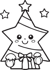 Christmas Tree Cartoon Vector 