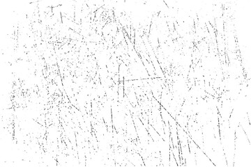 Distressed black texture. Dark grainy texture on white background. Dust overlay textured. Grain noise particles. Rusted white effect. Grunge design elements. Vector illustration.