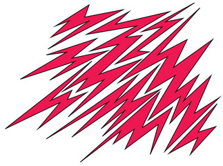 Obraz premium Abstract background with various sharp, zigzag and lightning pattern