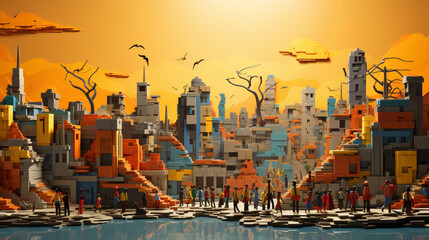city in Africa from a designer