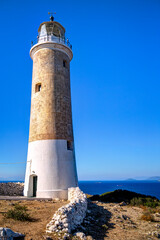 Fototapeta na wymiar The magnificent lighthouse of Moudari, Kythira island, Greece