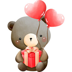 bear with gift