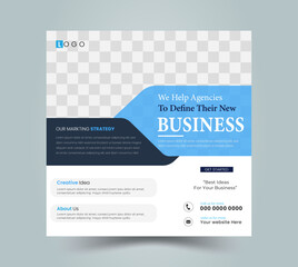 Digital marketing corporate social media instagram post and web banner template