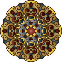 Color mandala. Ethnic ornament. Vector illustration.