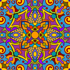 Ethnic pattern in mandala style. Vector illustration.
