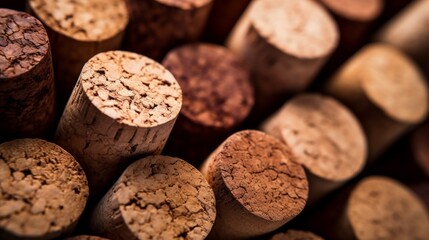 brown textured cork - close up - obrazy, fototapety, plakaty