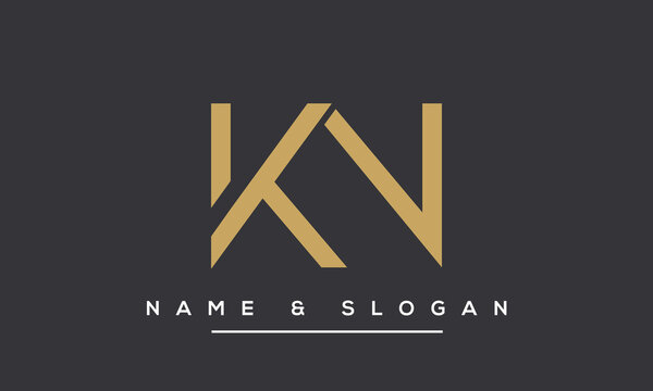 KN or NK Letters Logo Monogram